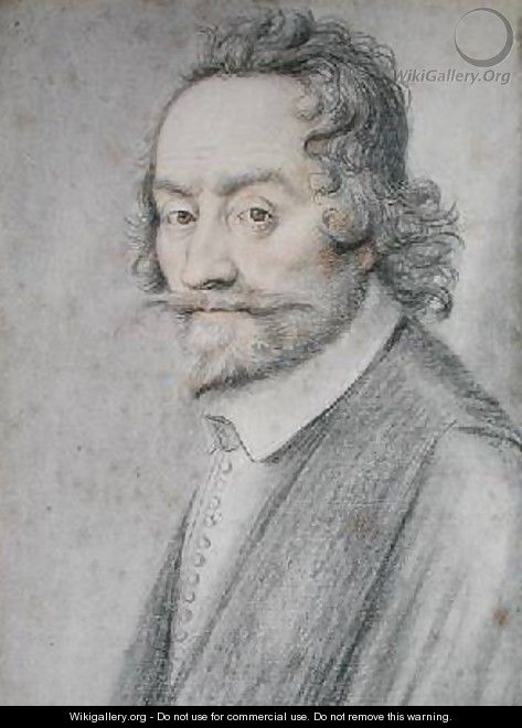 Portrait presumed to be Francois Quesnel 1543-1619 - (attr. to) Lagneau or Lanneau, Nicolas