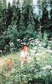 Girl among the wild flowers - Olga Antonova Lagoda-Shishkina