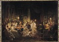 Emile Jean Horace Vernet 1789-1863 Discussing the Invention of the Daguerreotype in Monsieur Irissons Salon - Prosper Lafaye or Lafait