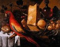 Still life with a parrot Macaw - Juan de Labrador