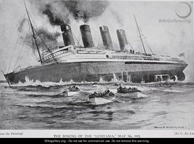 The Sinking of the Lusitania - Charles John de Lacy