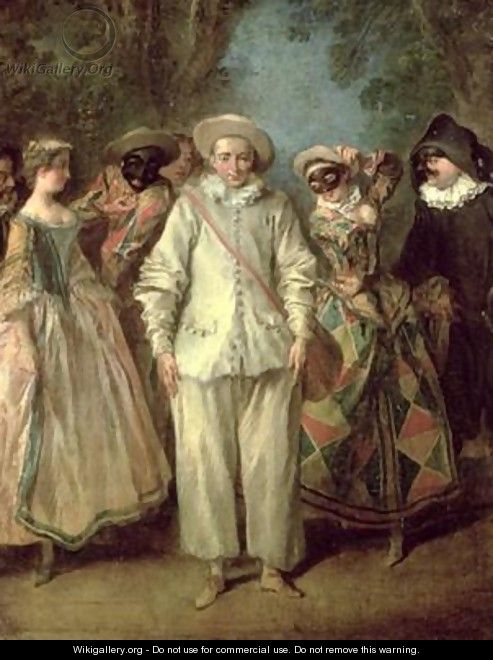 The Actors of the Commedia dellArte - Nicolas Lancret