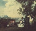 Company at the Edge of the Wood - Nicolas Lancret