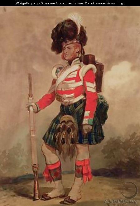A Soldier of the 79th Highlanders at Chobham Camp in 1853 - Eugene Louis Lami