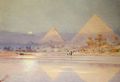 The Pyramids at dusk - Augustus Osborne Lamplough