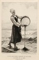 A Young Bretonne Winnowing Buckwheat at the Seaside - (after) Laguillermie, Frederic Auguste