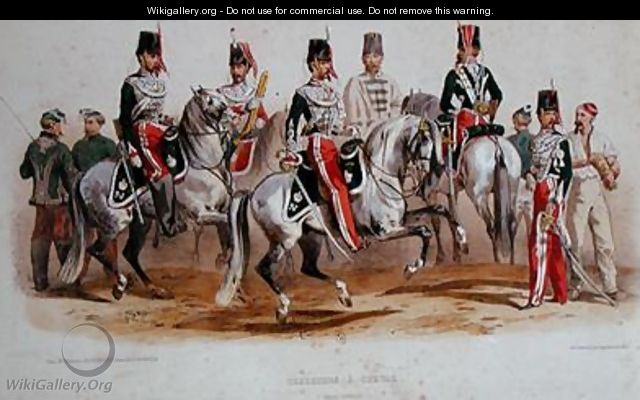 French Cavalrymen at the time of the Second Empire - Francois-Hippolyte Lalaisse