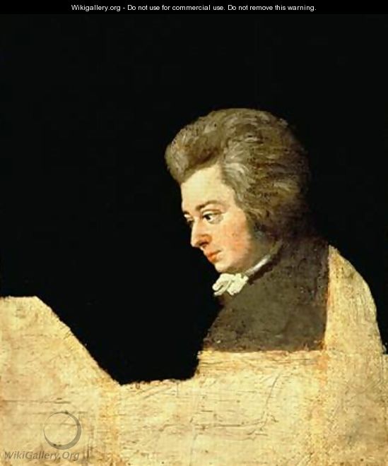 Portrait of Wolfgang Amadeus Mozart 1756-91 at the Piano - Joseph Lange