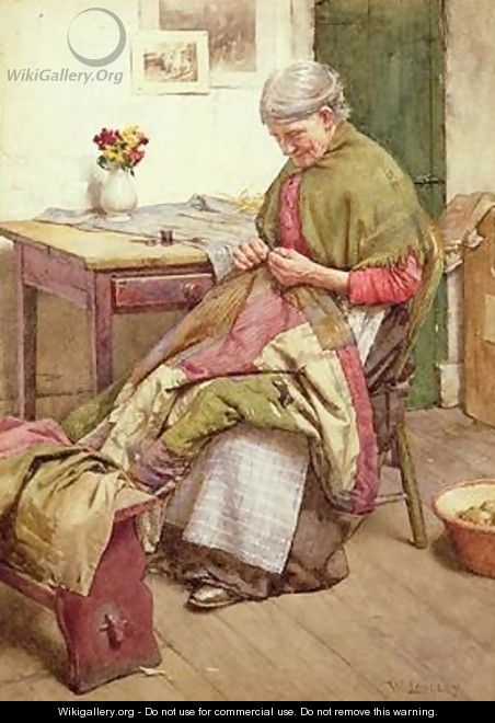 The Old Quilt - Walter Langley