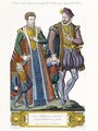 Costumes of a Seigneur and his family - (after) Langlois, C.H.