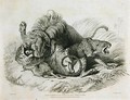 Contending Group after Nature - (after) Landseer, Sir Edwin