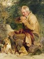 An old man and his dog seated by a road side - Sir Edwin Henry Landseer