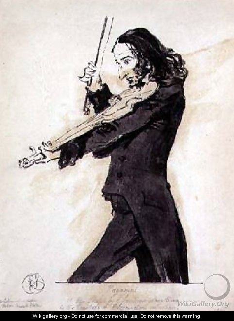 Niccolo Paganini 1782-1840 Playing the Violin - Sir Edwin Henry Landseer