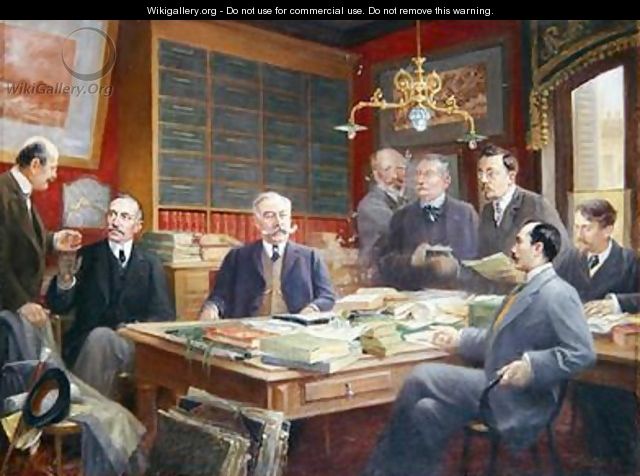 Claude Auge 1854-1924 in his Office with his Colleagues - Louis Paul de Laubadere