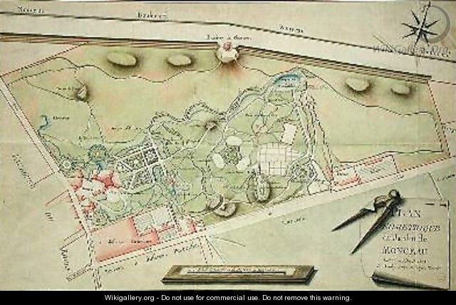Plan of the Parc Monceau - Lauly