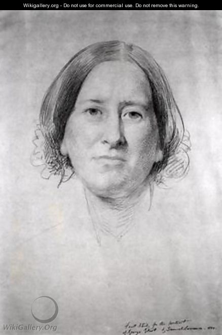 First Study for the Portrait of George Eliot Mary Ann Evans 1819-1880 - Samuel Laurence
