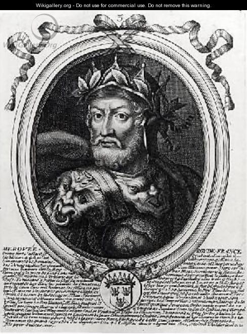 Portrait of Merovech d 456 King of the Salian Franks - Nicolas II de Larmessin