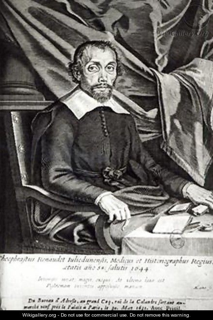 Portrait of Theophraste Renaudot 1586-1653 - Michel Lasne