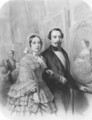Queen Victoria and Napoleon III Emperor of France visiting the art gallery of the Universel Exhibition in Paris - Emile Lassalle