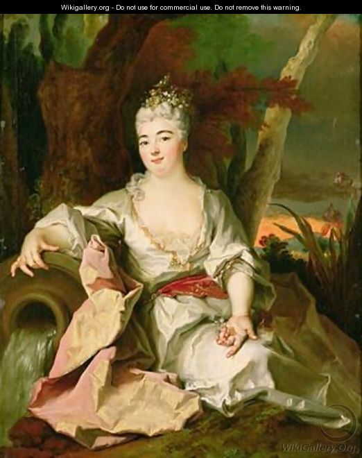 Portrait of Elizabeth Charlotte of Bavaria 1652-1722 Duchess of Orleans - Nicolas de Largilliere