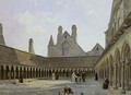 The Cloister of Mont Saint Michel - Emmanuel Lansyer