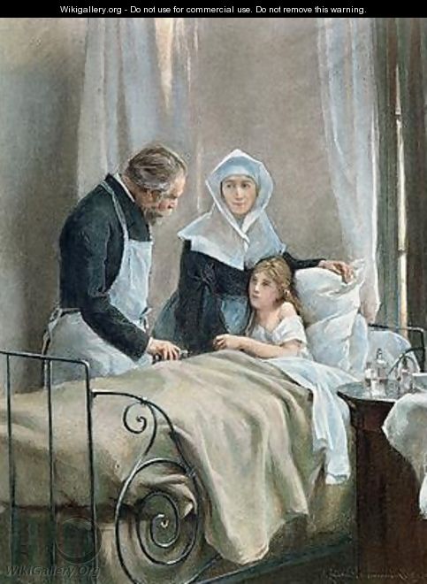 The Sick Child - Henri Alphonse Laurent-Desrousseaux
