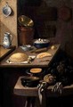 Kitchen Still Life of Vegetables and Preparations for Baking a Cake - E. K. Lautter