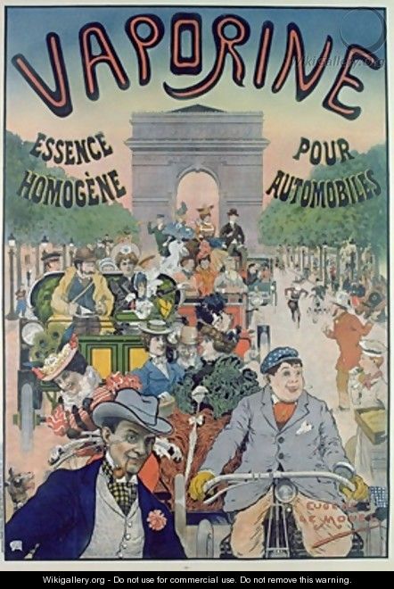 Poster advertising the petrol oil Vaporine - E. Le Mouel