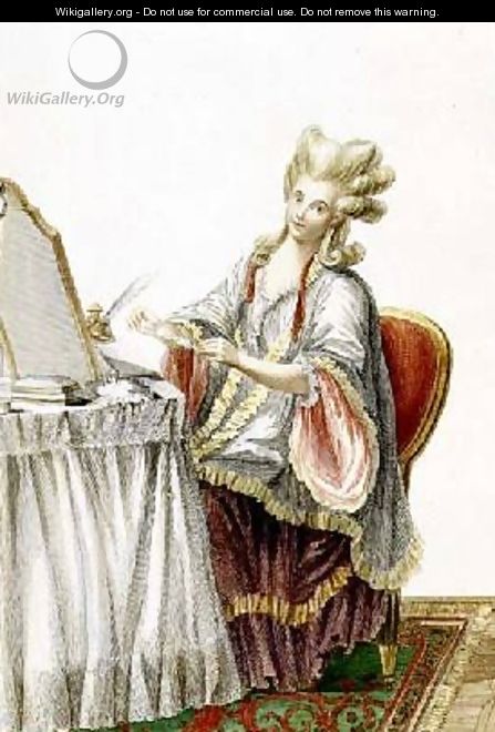 Elegant Lady at her Dressing Table - (after) Le Clerc, Pierre Thomas