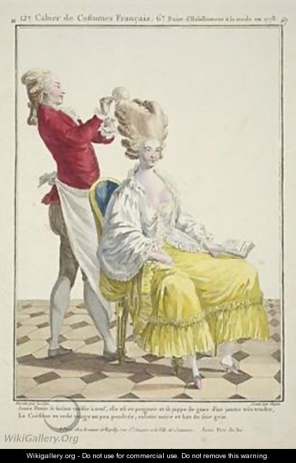 Young Woman having her hair styled - (after) Le Clerc, Pierre Thomas