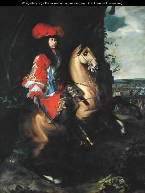 Equestrian Portrait of Louis XIV - Charles & Meulen, Adam van der Le Brun