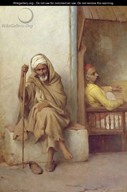Algerian Men Resting - Jean Raymond Hippolyte Lazerges