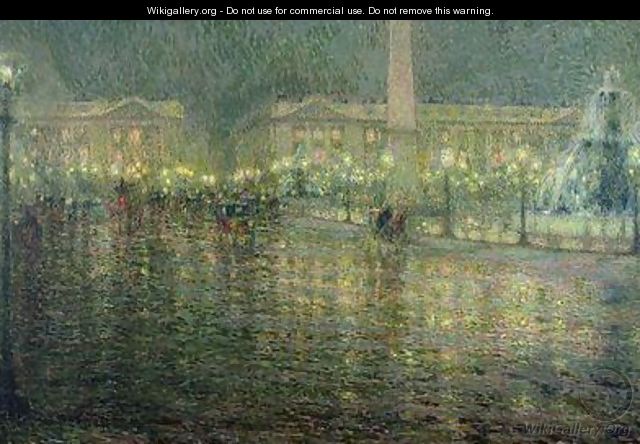 Place de la Concorde - Henri Eugene Augustin Le Sidaner