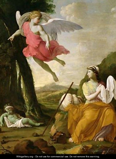 Hagar and Ishmael Rescued by the Angel - Eustache Le Sueur