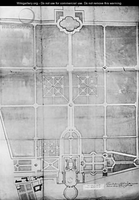 Plan of the first works at Versailles - Andre Le Notre