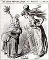 Cartoon depicting the Social French Republic against the Conservative French Republic from Le Grelot - Alfred Le Petit