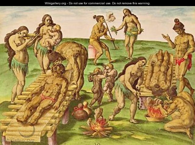 How the Indians Treat Their Sick - (after) Le Moyne, Jacques (de Morgues)
