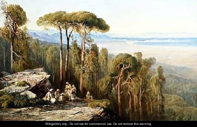 Travellers in a wood - Edward Lear