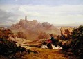 Landscape with Goatherd - Edward Lear