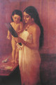 Looking into the Mirror - Raja Ravi Varma
