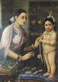 Yasoda Adorning Krishna - Raja Ravi Varma