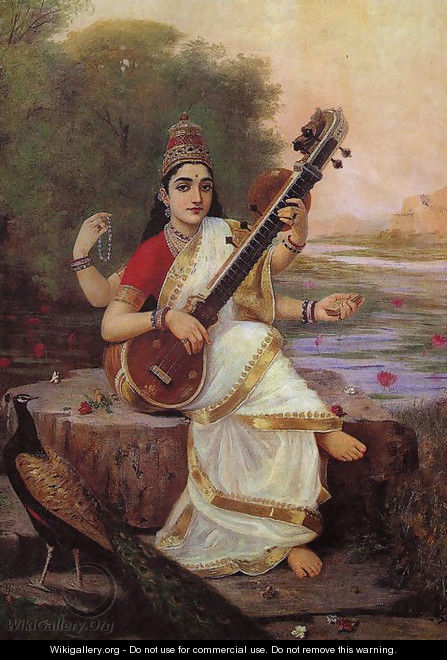 Goddess Saraswathi - Raja Ravi Varma