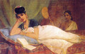 Reclining Woman - Raja Ravi Varma