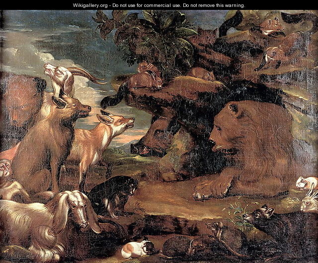 The Animals in the Garden of Eden - Jacob van der (Giacomo da Castello) Kerckhoven