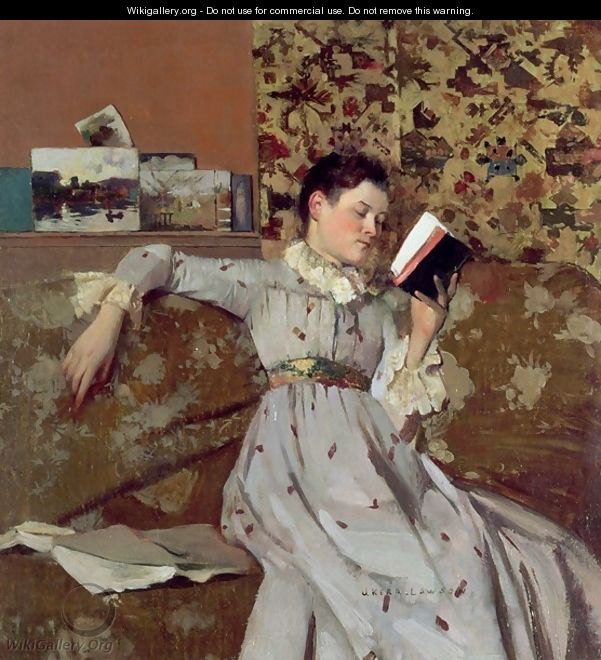 Caterina Reading a Book - James Kerr-Lawson