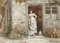 Waiting for the Post - George Goodwin Kilburne