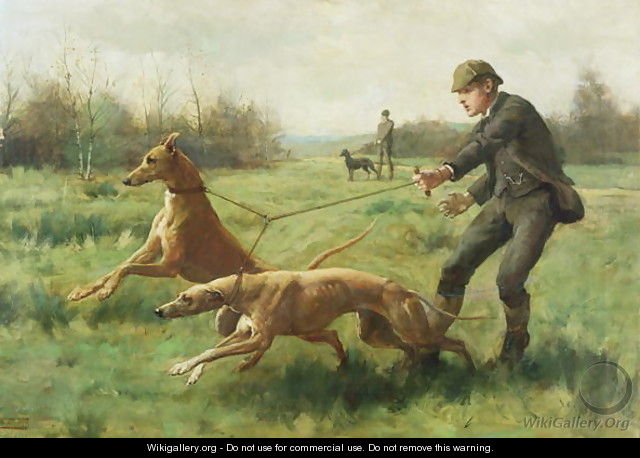 Exercising Greyhounds - George Goodwin Kilburne