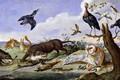 An Otter and an Owl Guarding their Catches - Jan van Kessel