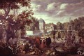 Garden Scene with Fountain - Jan van Kessel