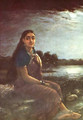 Lady in the Moon Light - Raja Ravi Varma